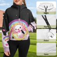 thumbnail image 3 of Uourmeti Rainbow Cartoon Axolotl Soccer Golf Sweatshirt with Pocket Gym Sweatshirts Yoga Sweatshirts Fishing Sweatshirt Size 9-10, 3 of 7