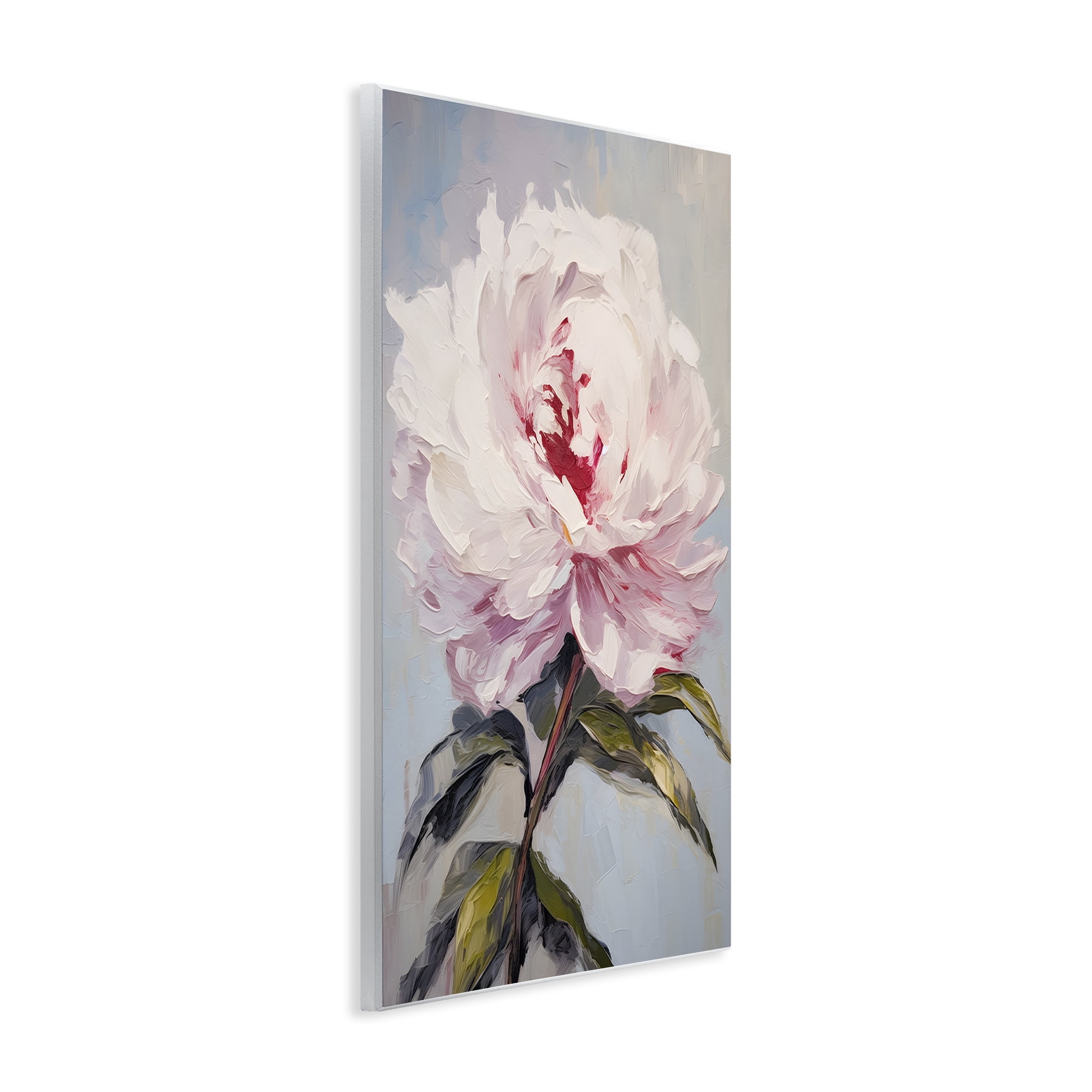 Stupell Industries Pale Pink Rose Botanical & Floral Painting Unframed Art Print Wall Art, 13 x 19