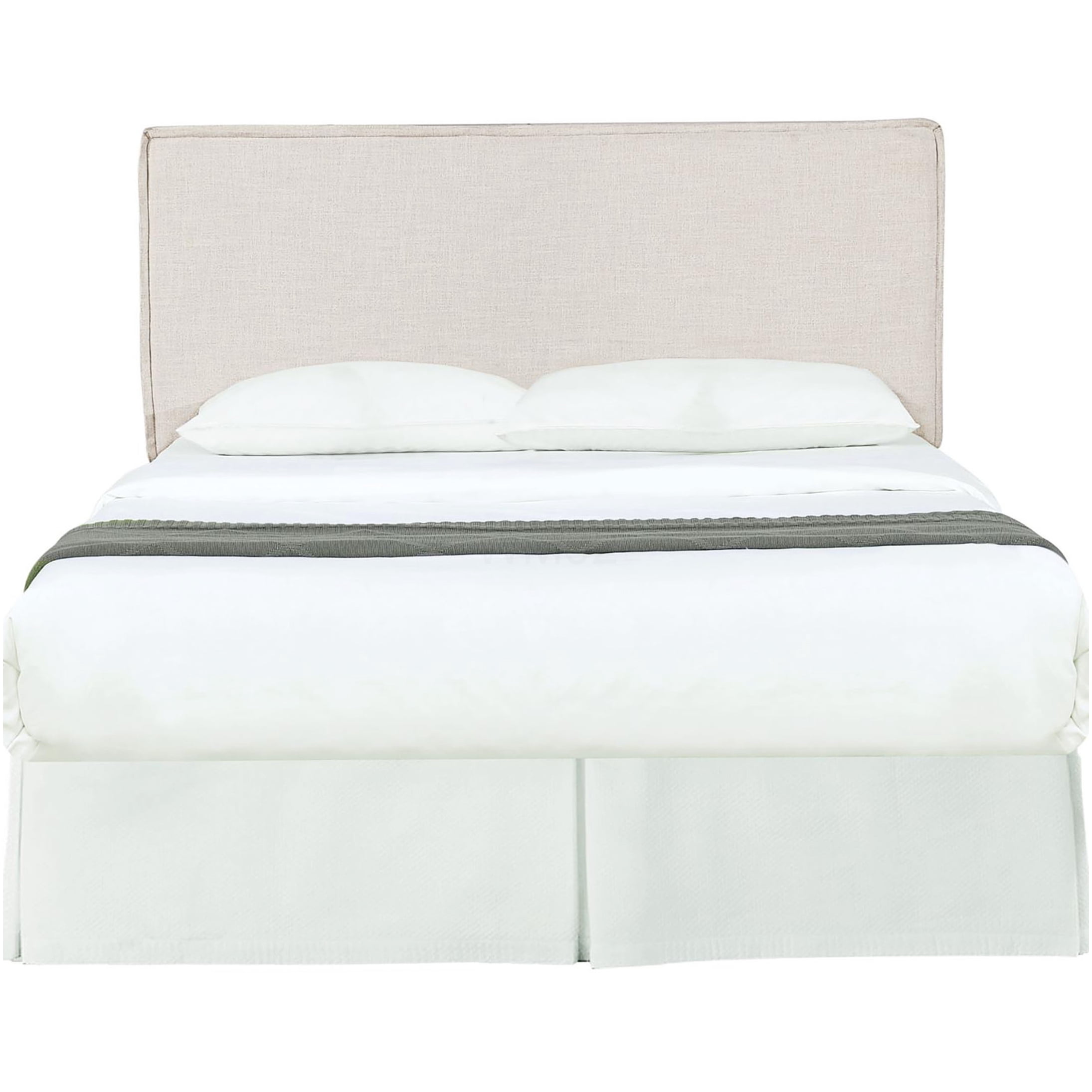 Upholstered Queen Headboard with Flange Stitching, Soft Fabric Bed Headboard for Master Bedroom