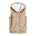 thumbnail image 5 of Goodw7 Girls Fleece Hooded Zip Sleeveless Vest, Flannel Waistcoat with Pockets, Lightweight Cozy Outerwear for Daily Use and Travel, 5 of 5