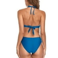 thumbnail image 3 of Lenago Swimsuit for Women Sexy Tassel Jumpsuit Swimsuit Solid Color Bikini One Piece Swimsuit, 3 of 9