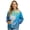 Axolotl Water Print Blue, variant on Paw Cow Print Black White Womens Zip Up Long Sleeve Crewneck Sweatshirt Jacket Casual Loose Coats With Pockets Stylish Comfortable Lightweight Outerwear, 3XL