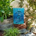 thumbnail image 3 of Dolphins Pod Underwater Diving Ocean Garden Yard Flag, 3 of 4