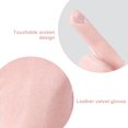 thumbnail image 3 of Guantes de invierno para mujer, resistentes al viento, con pantalla táctil, para mensajes de texto, para mujer, guantes gruesos y cálidos con forro para clima frío, guantes de punto cálidos, 3 of 5
