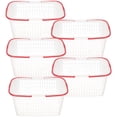 thumbnail image 6 of OUNONA Portable Plastic Fruit Basket with Strong Bearing Capacity for Storage Transparent Color Safe and Smooth Edges 5 Pieces, 6 of 6