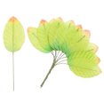 thumbnail image 1 of Uxcell 120Pcs Hojas de Seda Artificial, Hojas Individuales de Alambre Falsas, Flores Falsas Verdes Rojas, 1 of 1