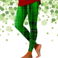 thumbnail image 1 of MKLEKYY Leggings deportivos con estampado del Día de San Patricio para mujer, pantalones de yoga atléticos para entrenamiento y fitness 502, 1 of 3