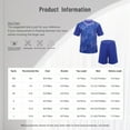 thumbnail image 7 of Lejafay Kids Boys Football Training Uniform Soccer Jersey Short Sleeve Shirts with Drawstring Mesh White L, 7 of 7