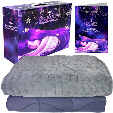 Dr. Hart's Weighted Blanket Deluxe Set 25 lbs 60x80 Heavy Calming Blanket for Adults