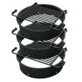 thumbnail image 1 of Pilot Rock 3 Pack 24” Steel Ground Fire Pit Ring Metal Cooking Grate, Black, 1 of 7