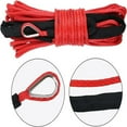 thumbnail image 4 of Synthetic Winch Rope - 3/16 x 50 ft, Winch Rope with Sheath for ATV UTV SUV Jeep Truck Boat Ramsey Synthetic Rope (Red), 4 of 5