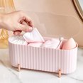 thumbnail image 2 of HHGBAD Stylish E-GG Storage Box with Transparent Cover - Perfect for Makeup, Beauty Tools, and Swabs - Versatile Organization for Dresser, Bathroom, or Office Use, 2 of 7