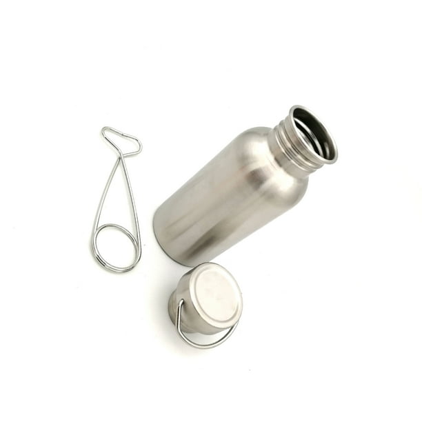 mmirethe 500/750ml Stainless Steel Camping Bottle with Pothook Smooth