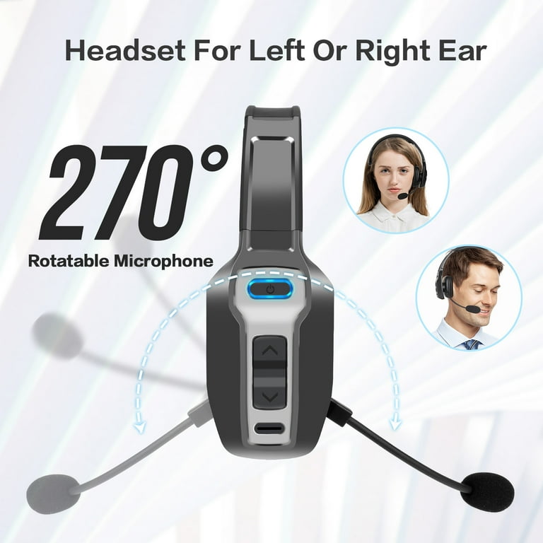 LEVN Bluetooth authentic Headset with Microphone, Trucker Bluetooth Headset with AI Noise