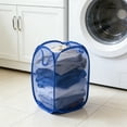thumbnail image 6 of Foldable Laundry Hamper under $5! Kadlawus Foldable Mesh Laundry Basket, Collapsible Clothes Hamper with Side Pocket, Portable Dirty Clothes Bag, Breathable Storage Organizer with Handles, 6 of 6