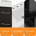 thumbnail image 5 of Craftian 40 inch Wall Mounted Bathroom Vanity 2 Doors & 2 Drawers, Floating Bathroom Cabinet, Black, 5 of 10