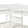 thumbnail image 5 of Twin L-Shaped Bunk Bed with Trundle, Loft Bed for Kids, White, 5 of 9