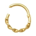 thumbnail image 4 of Anygolds 14K Real Solid Gold Twist Gold Hoop Septum Ring Earring Piercing Jewelry 18Gauge - MBJ4283-8Y Yellow Gold, 4 of 4