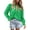 Green, variant on PRETTYGARDEN Women's Dressy Casual Blouse Tops Fall Puff Long Sleeve Button V Neck Hollow Out Lace Embroidered Shirts