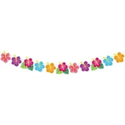 Hawaiian Decoration Banner Summer Beach Garlands Flamingo Flower Bird Birthday Paper Garland Happy Aloha Luau Party Banner A