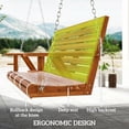 thumbnail image 6 of Outsunny Wooden Porch Swing 3-Seater, 5 FT Outdoor Patio Swing Bench with Cupholders, Carbonized, 6 of 10