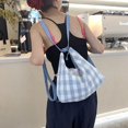 thumbnail image 3 of 613 para mujer Cuadros Color Gran capacidad universitario Negocios Mochila informal Bolso hombro Mochila Bolso multifuncional Patrón lazo Decoración-PZ20240604012416, 3 of 9