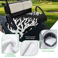 thumbnail image 5 of Golf Cart Seat Covers for 2 Seater,Coral Black Microfiber Cart Seat Towel Blanket,Coastal White Ocean Marine Nautical Beach Absorbent Breathable Non Slip Bench Seats Protector for Golf Course 51"x31", 5 of 9