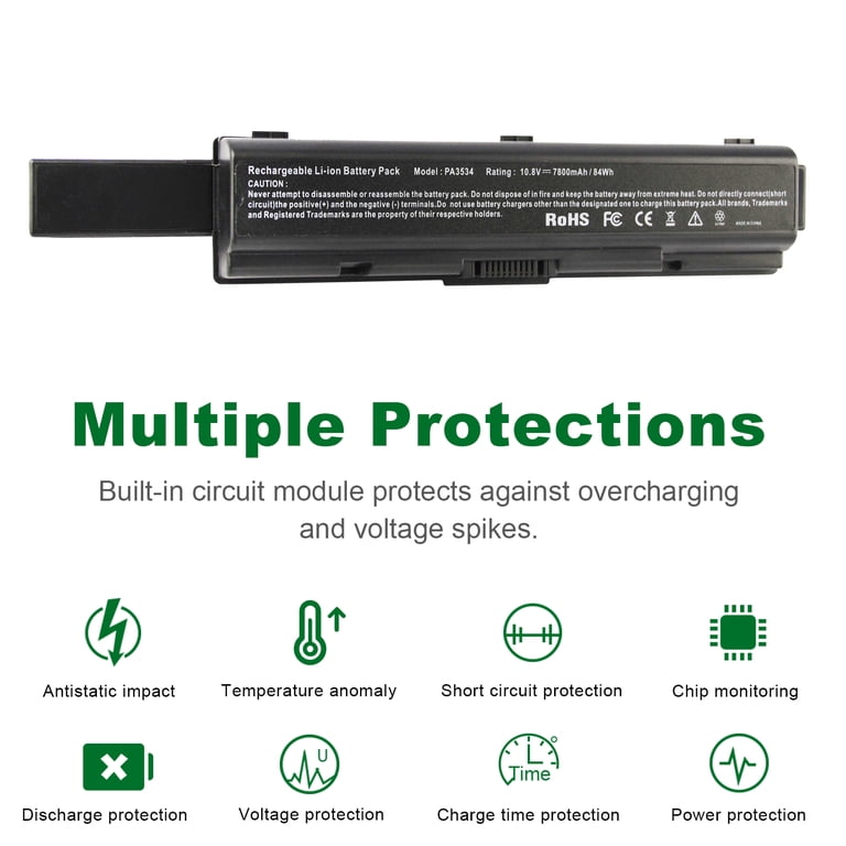 Replacement 9-Cell Laptop Battery For Toshiba Satellite – Compatible With PA3533U, PA3534U, PA3535U, PA3727U Models