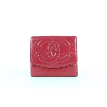 Caviar Leather - Dark Fuchsia Caviar Cc Logo Purse 21cz0911 Pink Leather Clutch