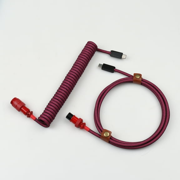 Usb c Coiled Gx16 aviator Cable Keyboard Cable Type c to Usb c Long Coiled Cable for Mechanical Keyboard