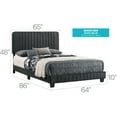 thumbnail image 2 of Glory Furniture Lodi Velvet Upholstered Queen Bed in Black, 2 of 6
