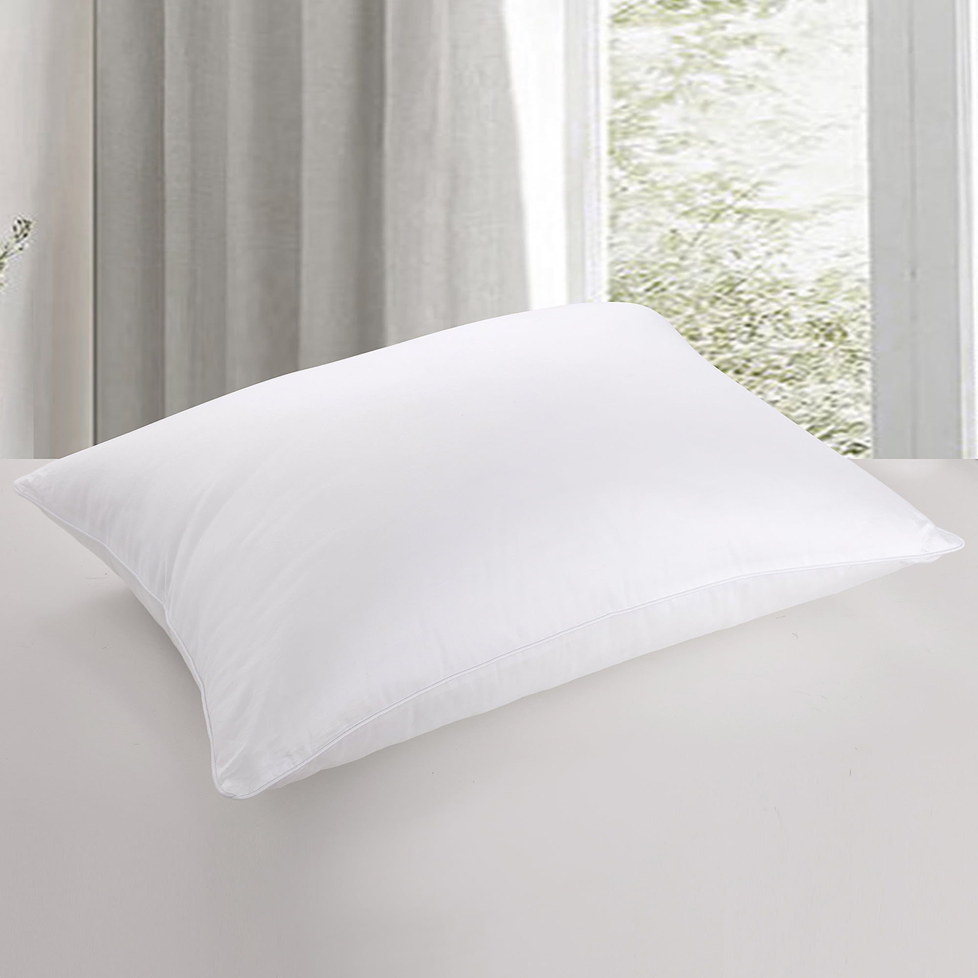 CottonLux Feather Core and Cotton Filled Bed Pillow, 500TC Cotton Cover