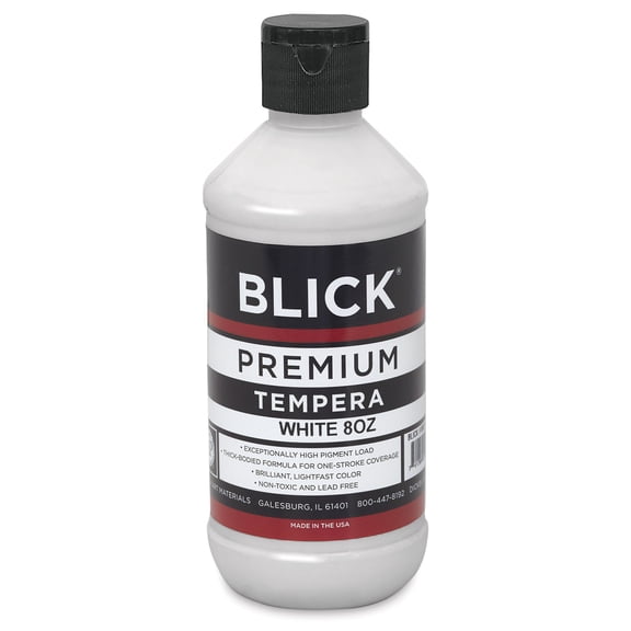 Blick Premium Grade Tempera - White, 8 oz bottle