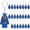 Blue, variant on 24 PCS Class of 2026 Graduation Keychain 2026 Graduation Gifts Gown Key Ring Graduation Party Favors for High School Senior College Accessories