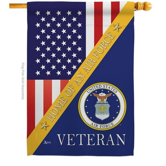 Americana Home & Garden H140606-BO 28 x 40 in. Home of Air Force House Flag with Armed Forces Double-Sided Decorative Vertical Flags Decoration Banner Garden Yard Gift