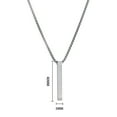 thumbnail image 6 of Opvise Men Necklace Stainless Steel Solid Color Chain Lightweight Male Pendant Gift, 6 of 8