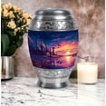thumbnail image 5 of Light House Cremation Urns For Adult, Funeral Urn For Men And Woman Adult, Large Urns For Human Ashes 10&3 Inch, Pink Keepsake Urn For Mother And Father, Blue Little For Ashes Set Of 4, 5 of 7