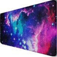 thumbnail image 1 of Galactic Blue Extended Gaming Mouse Pad 31.5x15.7 Inch Durable NonSlip Natural Rubber Base, Waterproof Computer Keyboard Pad Mat for Esports Pros, Gamer, Desktop, Office, Home, 1 of 6