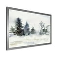 thumbnail image 2 of Designart 'Christmas Minimalistic Snow and Forest Landscape' Lake House Framed Art Print, 2 of 4
