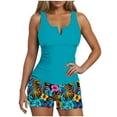 thumbnail image 2 of FcBaudy Maillots de Bain pour Femmes Deux Pièces Maillot de Bain pour Femmes Maillot de Bain pour Femmes Tankini Maillots de Bain pour Femmes Maillots de Bain Unis pour Femmes Maillots de Bain Col Rond Dos Nu Maillot de Bain Femme Maillot de Bain, 2 of 8