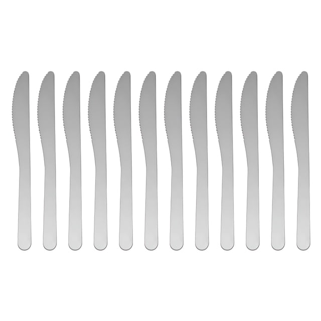Cuchillo Acero Inoxidable Moven Modelo Casia Set 12 Piezas Cubiertos Plata