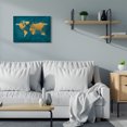 thumbnail image 2 of Stupell Home Décor World Map Gold Blue Texture Watercolor Chart Design Canvas Wall Art by Beth Albert, 2 of 6