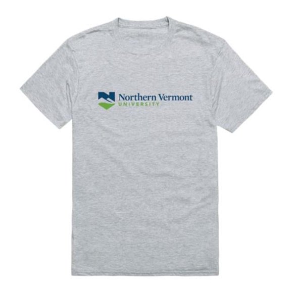 W Republic Northern Vermont University Badgers Institutional T-Shirt, Heather Grey - Large