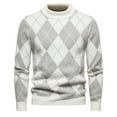 thumbnail image 3 of Chandails pour Hommes, Manteaux pour Hommes, Chandail-Over Élastique à Col Rond pour Hommes, Couleurs Assorties, Tendance Texturée, 3 of 8