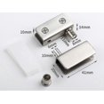 thumbnail image 2 of 4 Pack Glass Door Hinges 90 Pivot Hinge, Punch-free Glass, Stainless Steel, Fit For 5-8mm Glass, 2 of 3