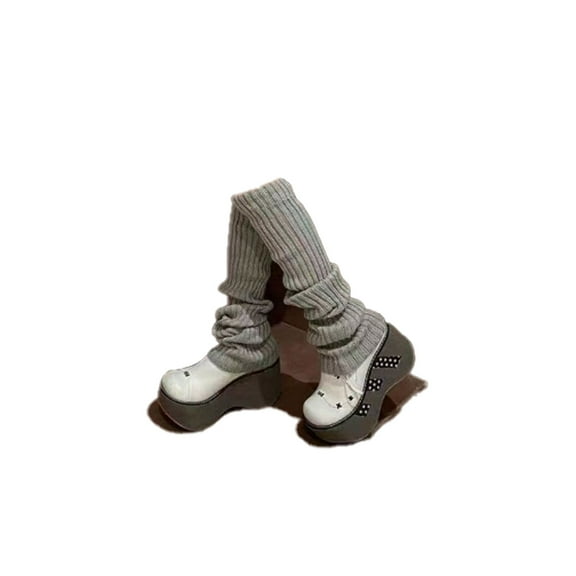 AUQ Leg Warmers Cable Knit,Unique Eye-Catching Thick High Footless Socks,Soft Cozy Winter Socks for Dancing and Yoga