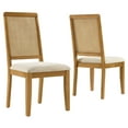thumbnail image 2 of Faux Rattan and Wood Dining Side Chairs - Set of 2, 2 of 10