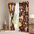 thumbnail image 3 of Feelyou Hippie Cat Black Out Curtains, Rustic Flower Curtains Pack of 2 (42x63 Each), 3 of 6