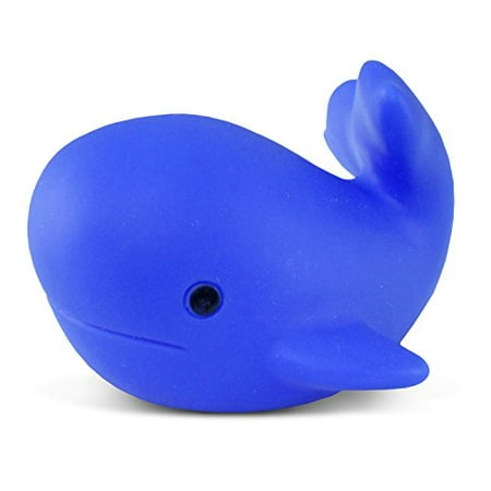 Puzzled Whale Water Squirter Rubber Bath Toy, 3 Inch Adorable Floating