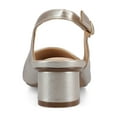 thumbnail image 3 of Journee Womens Sylvia Medium and Wide Width Sling Back Covered Block Heel Pumps, 3 of 9